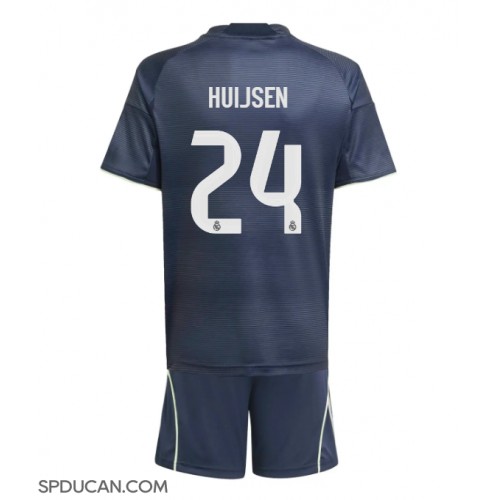 Dječji Nogometni Dres Real Madrid Dean Huijsen #24 Gostujuci 2025-26 Kratak Rukav (+ Kratke hlače)